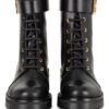 Balmain Biker Boots Damen, Schwarz