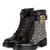 Balmain Biker Boots Damen, Schwarz