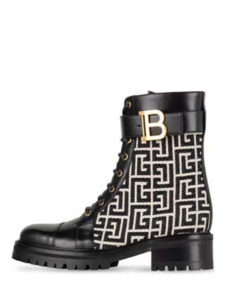Balmain Biker Boots Damen, Schwarz