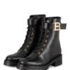 Balmain Biker Boots Damen, Schwarz