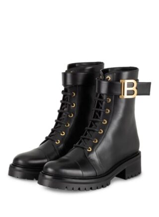 Balmain Biker Boots Damen, Schwarz