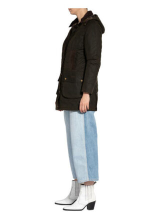 Barbour Bower Wax Parka Damen, Grün