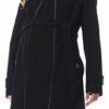 Be Mammy BE20-225 Wollmantel Damen, Schwarz