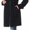 Be Mammy BE20-225 Wollmantel Damen, Schwarz