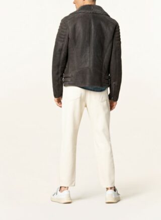 Belstaff Fraser Lederjacke Herren, Grau