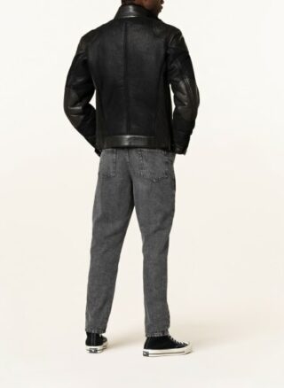 Belstaff Gangster Lederjacke Herren, Schwarz