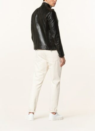 Belstaff Gangster Lederjacke Herren, Schwarz