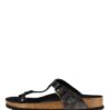 Birkenstock Gizeh Zehentrenner Damen, Schwarz