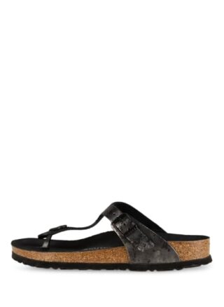 Birkenstock Gizeh Zehentrenner Damen, Schwarz