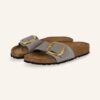 Birkenstock Madrid Pantoletten Damen, Grau