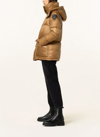 Blauer Daunenjacke Damen, Beige