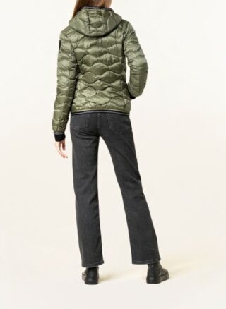 Blauer Daunenjacke Damen, Grün