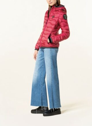 Blauer Daunenjacke Damen, Rot
