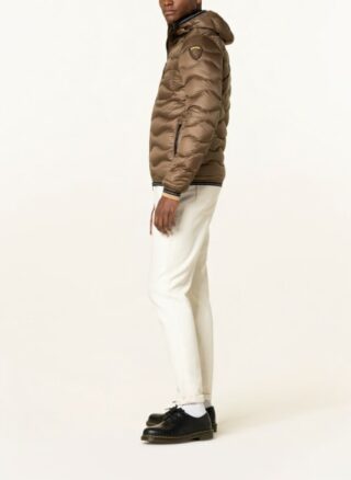 Blauer Daunenjacke Herren, Braun