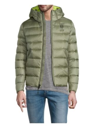 Blauer Daunenjacke Herren, Grün