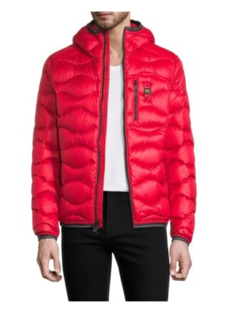 Blauer Daunenjacke Herren, Rot