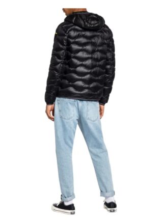 Blauer Daunenjacke Herren, Schwarz