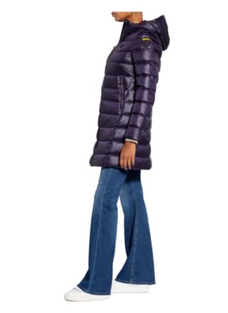 Blauer Daunenmantel Damen, Blau