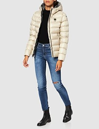 Blauer GIUBBINI Corti Imbottito OVATTA Steppjacke Damen, Blau