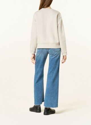 Blauer Sweatshirt Damen, Weiß