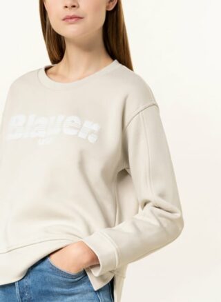 Blauer Sweatshirt Damen, Weiß