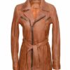 Blueorn Elin Ledermantel Damen, Braun