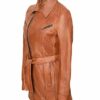 Blueorn Elin Ledermantel Damen, Braun