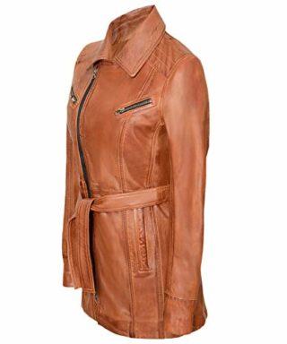 Blueorn Elin Ledermantel Damen, Braun