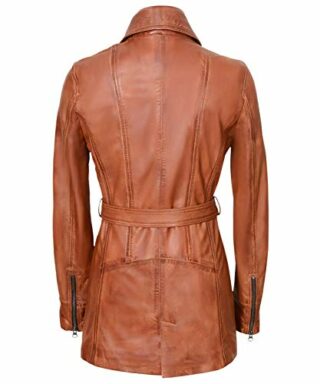 Blueorn Elin Ledermantel Damen, Braun
