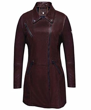 Blueorn Vera Ledermantel Damen, Braun