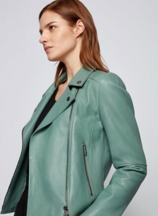 Boss C Saleli Lederjacke Damen, Grün