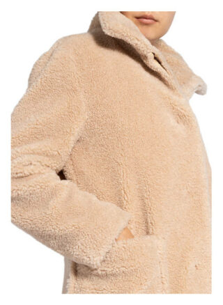 Boss Cetedy Teddyfell-Mantel Damen, Beige