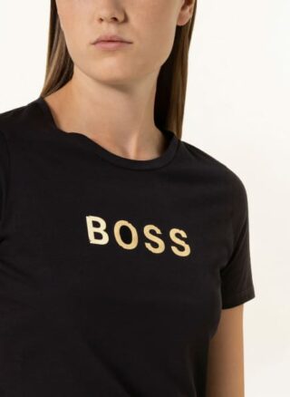 Boss Elogo T-Shirts Damen, Schwarz