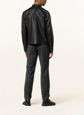 Boss Gemos Lederjacke Herren, Schwarz