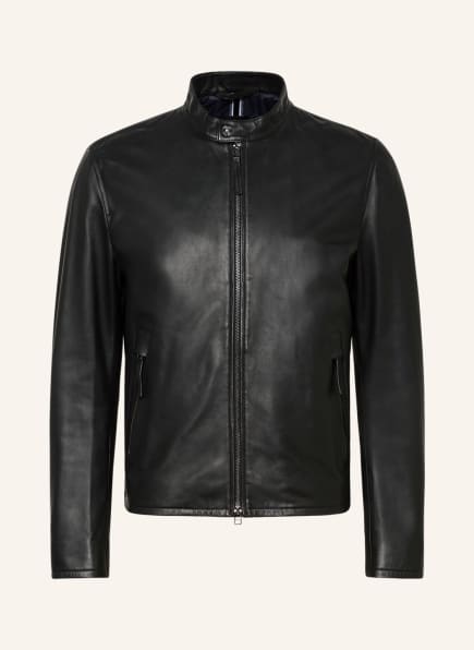 Boss Gemos Lederjacke Herren, Schwarz Boss Gemos Lederjacke Herren, Schwarz