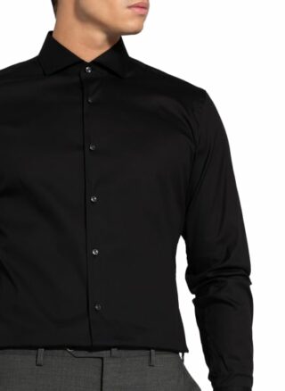 Boss Hank Performance Business-Hemd Herren, Schwarz