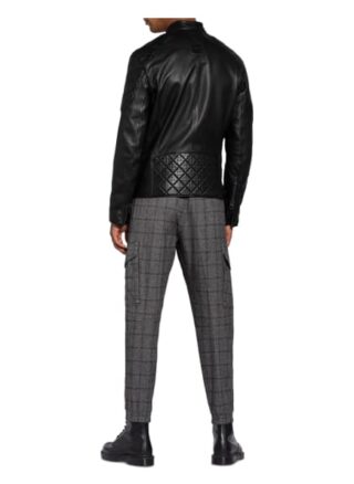 Boss Jador Lederjacke Herren, Schwarz