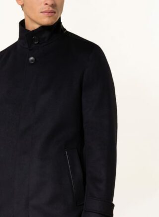 Boss Jared Stehkragenmantel Herren, Blau