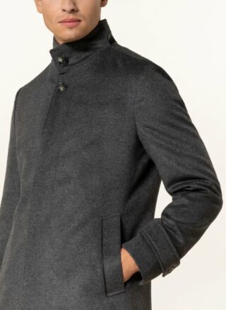 Boss Jared Stehkragenmantel Herren, Grau