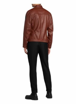 Boss Josep Lederjacke Herren, Braun