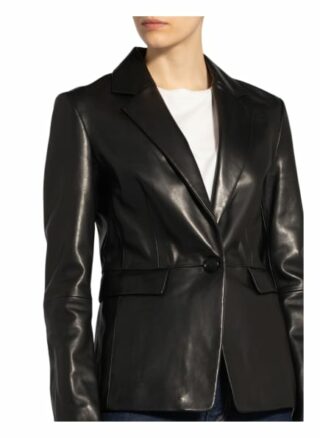 Boss Lederjacke Damen, Schwarz