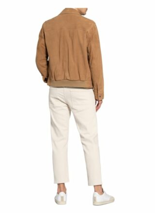 Boss Meras Lederjacke Herren, Beige