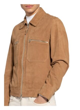 Boss Meras Lederjacke Herren, Beige
