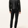 Boss Naican Lederjacke Herren, Schwarz