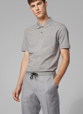 Boss Pallas Poloshirt Herren, Silber