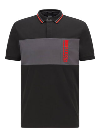 Boss Pavel Poloshirt Herren, Schwarz