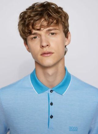 Boss Prout 28 Poloshirt Herren, Blau