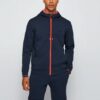Boss Saggy 1 Hoodie Herren, Blau
