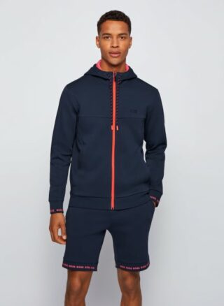 Boss Saggy 1 Hoodie Herren, Blau