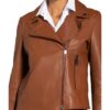 Boss Sajuana Lederjacke Damen, Braun